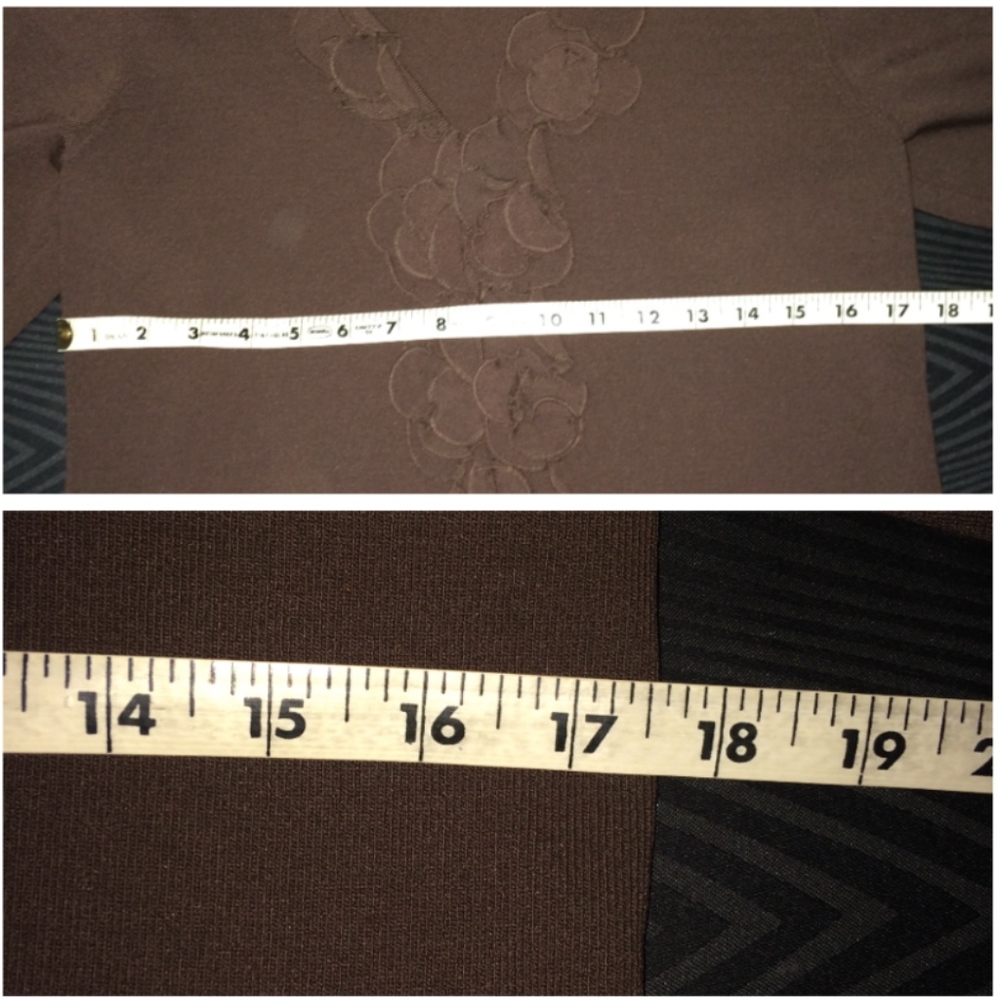 Long sleeve brown sheer dressy ruffled shirt blouse - Get this shirt free - Picture 7 of 8